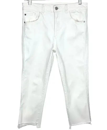 DL1961 Womens Patti High Rise Straight Jeans Donovan White Cotton Stretch 29