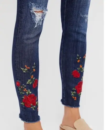 Driftwood  Jackie Rose Floral Embroidered Jeans