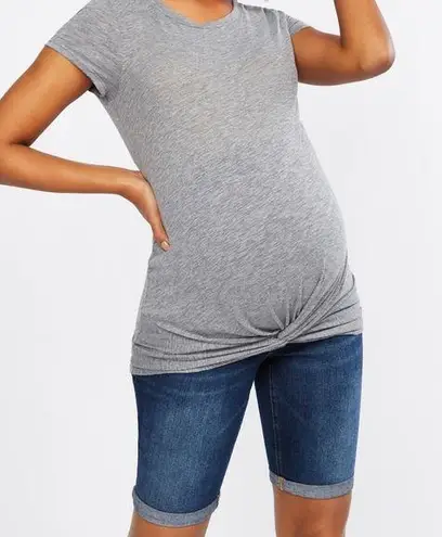 Motherhood Maternity Indigo Blue Bermuda Jean Shorts M