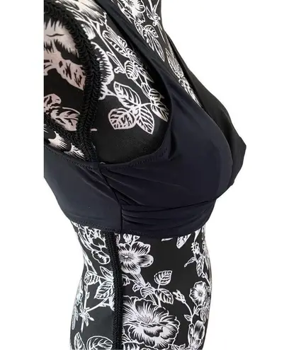 Crossover Corset Style Bikini Top Swimwear Beach Vacation Tie Back Black