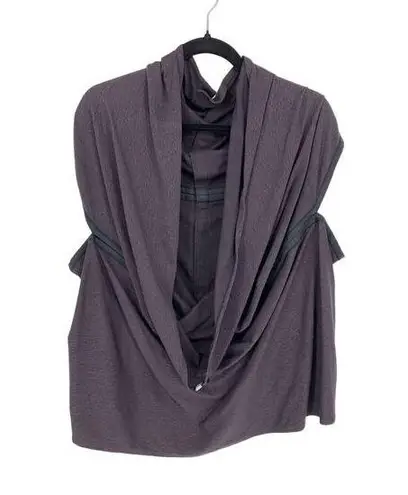 Lululemon  Scarf Wrap Womens One Size Dark Heathered Purple Black Trim *READ