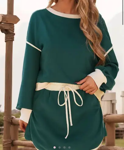 GRACE LILLY Colorblock Loose Pullover Lace