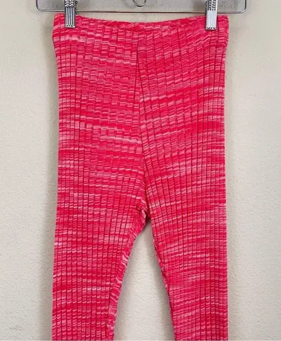 ZARA  Flare Knit Ribbed Pull On Knit Pants Red Size S