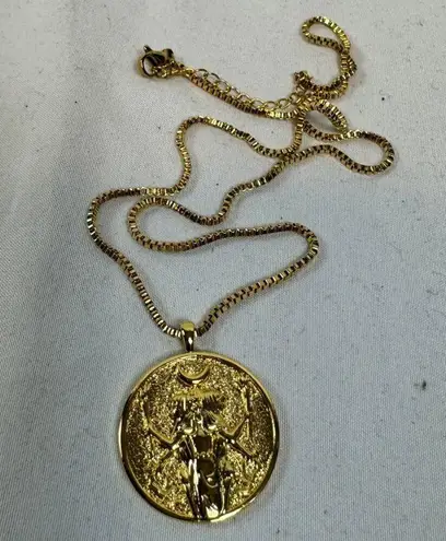 Aphrodite Necklace Gold Color Greek Mythology Gemini Goddess Pendant