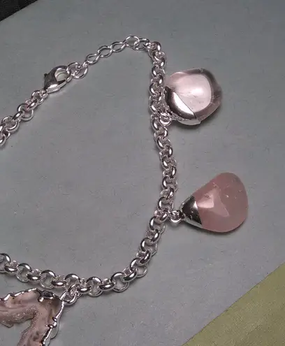 Crazy Lace Agate Brass Bracelet