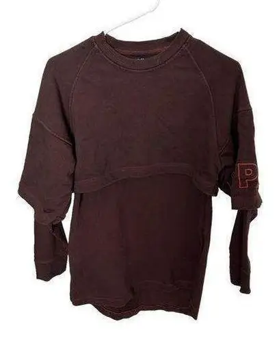 Ivy Park Hybrid Double Layer Sweatshirt Dress in Maroon Size XXS