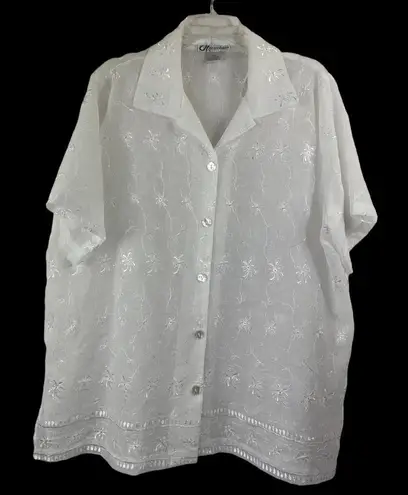 Dressbarn Women's White Shear Top Size 18W