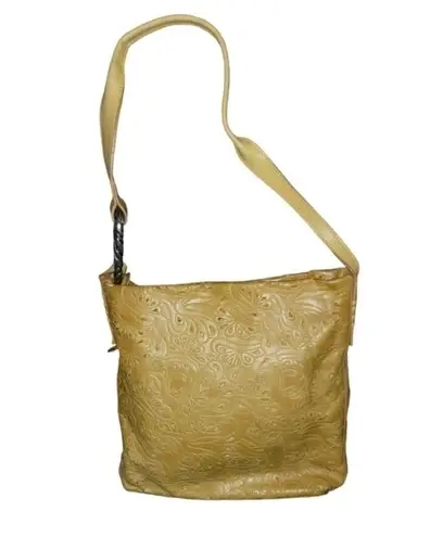 Roberto Cavalli Yellow Shoulder Bag with Slouchy Design