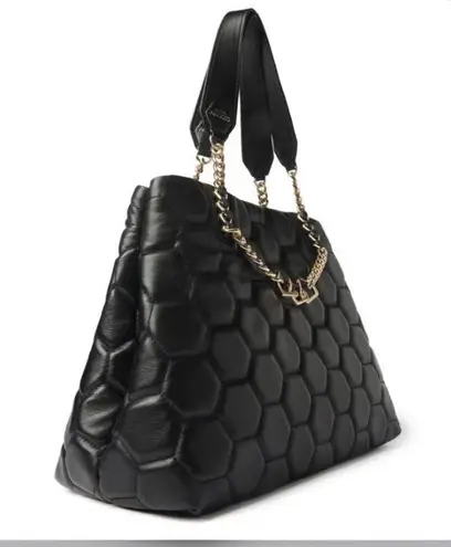 Arezzo Black Leather Large Satchel Bag