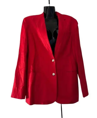 Lauren Ralph Lauren Women's Red Blazer Jacket Size 8 Business Casual