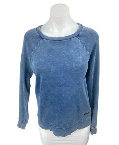 Ragdoll Women's Blue Acid Wash Long Sleeve Round Neck T Shirt Tee Top Size XS