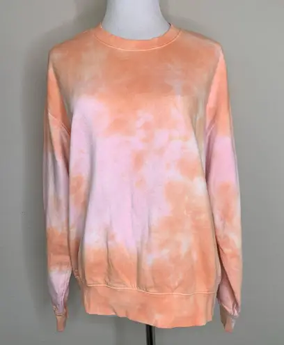 Cotton Tie Dye Orange Crewneck Sweatshirt Sz Small ?