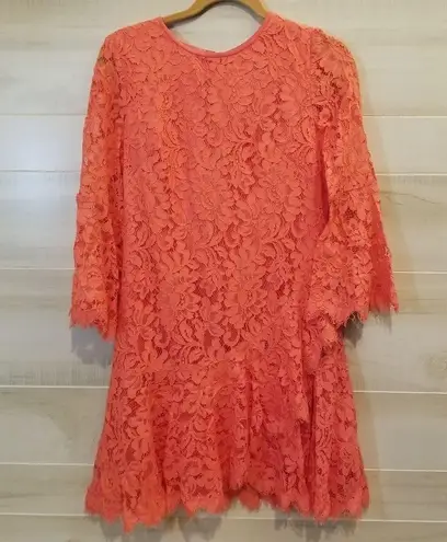 Eliza J {6} NWT Coral Lace Bell Sleeve Dress
