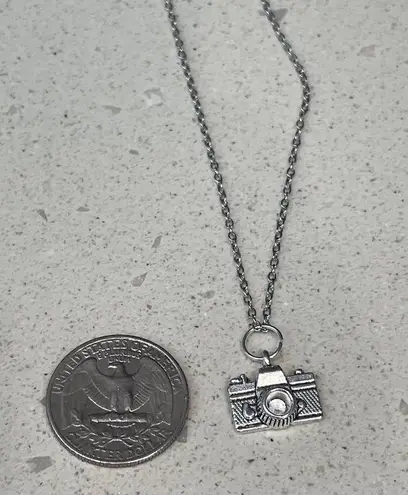 Handmade Gothic Silver Photo Digital Camera cross pendant Necklace