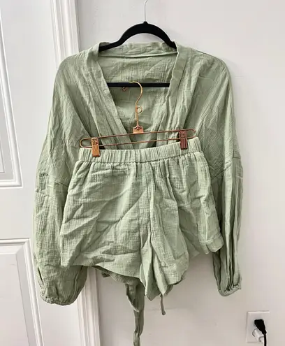 Revolve Commense Two Piece Sage Green Set thumbnail 1