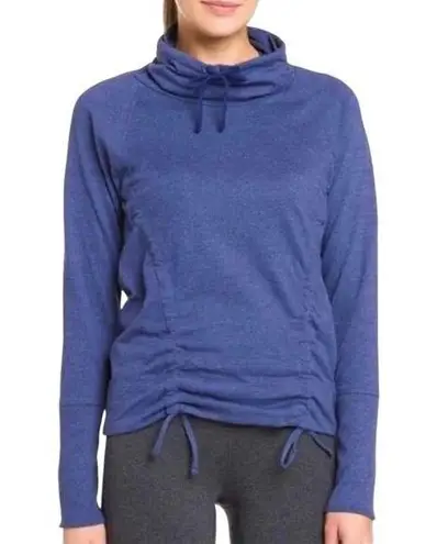 Lucy Blue Lean and Mean Cinch Pullover Funnel Neck Sweatshirt Size Medium