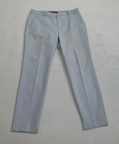 Zara Woman Dress Pants 8 32x27 Light Blue Mid Rise Button Career Business Casual Size 6