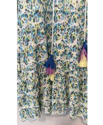 Allison New York Alice Floral Eyelet Ruffle Mini Dress Cover Up Size Small 1772