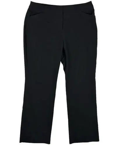 Chico's  Size 2 L 12 14 Grandeur Trouser Stretch Career Classic Dress Pant Black