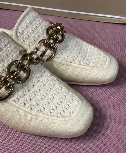 Dolce Vita Solina Loafers in Ivory 6 with box Womens Slides Mules Shoes Gold