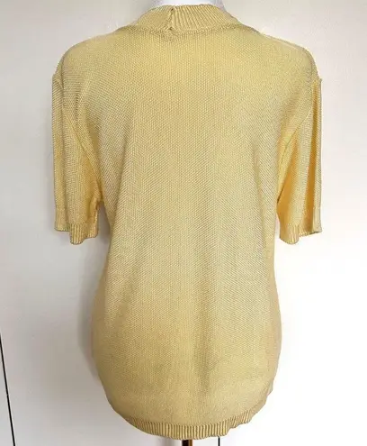 Vintage Cute Cardigan Sweater Size S Yellow Cupcake Kawaii Soft