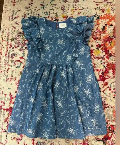 Tuckernuck Chambray Vine Floral Gabi Mini Dress Hyacinth House