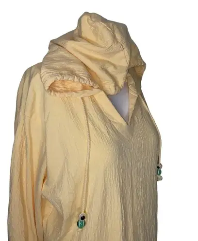 Artisan XXL  Hooded Spring Summer Yellow Hoodie Top Lightweight