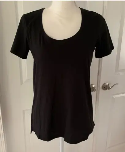 Theory Scoop Neck Tee in Slubbed Cotton