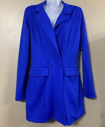 Royal Blue Blazer Romper Outfit Size M