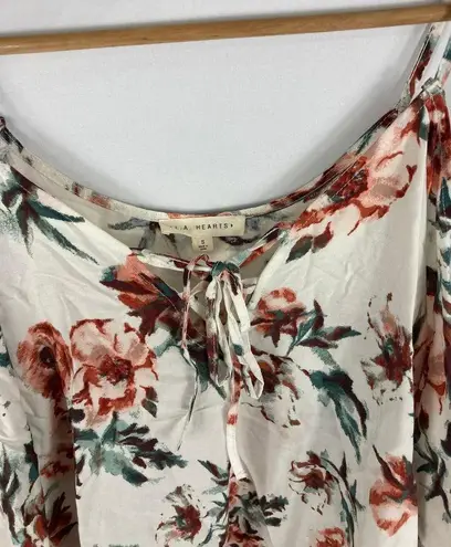 LA Hearts  Floral Cold Shoulder Blouse Size Small