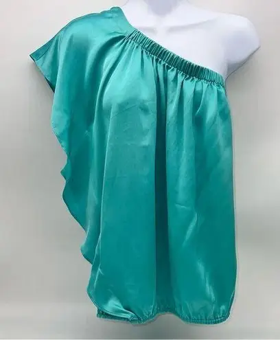 Kenneth Cole New York One Shoulder The Lovisa Blouse w/Side Ruffle