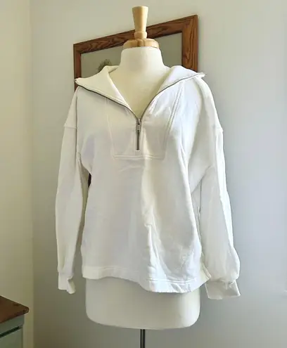 Old Navy White Collared Pullover Jacket