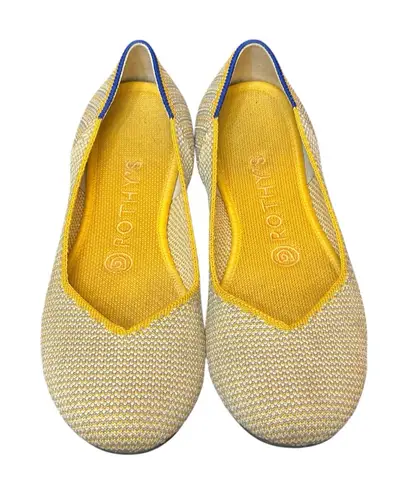 Rothy's The Flat Dandelion Triple Stitch Yellow Size 7