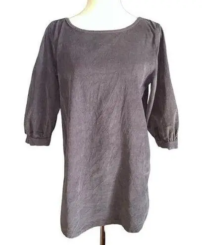 Lolly Wolly Doodle Women’s Gray 3/4 Sleeve Shift Tunic Mini Dress Size Large