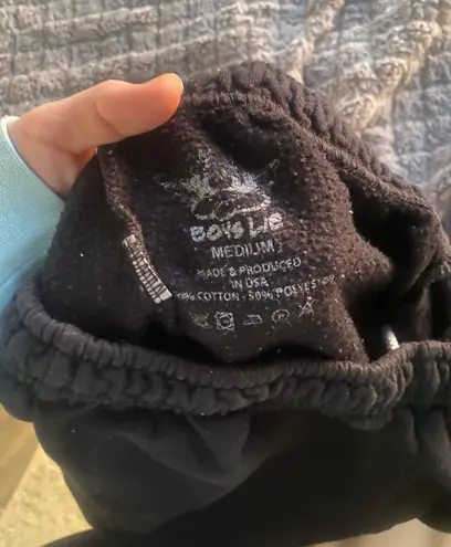 Boys Lie Black Capri Read Me Sweatpants