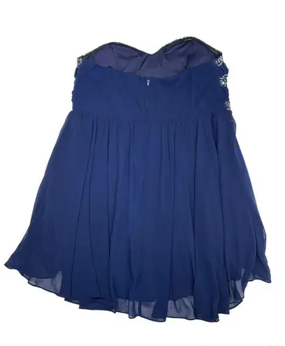 Deb Shops Deb Navy Sequined Strapless Dress (22)