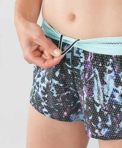 Lululemon  Split Second Shorts in Floral Sport Tranquil Blue Multi