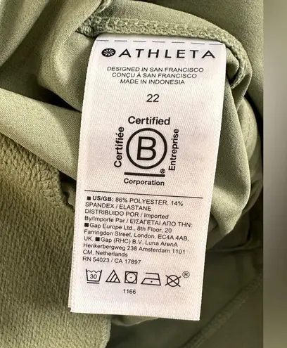 Athleta Brooklyn heights high rise wide leg trouser eucalyptus olive green sz 22