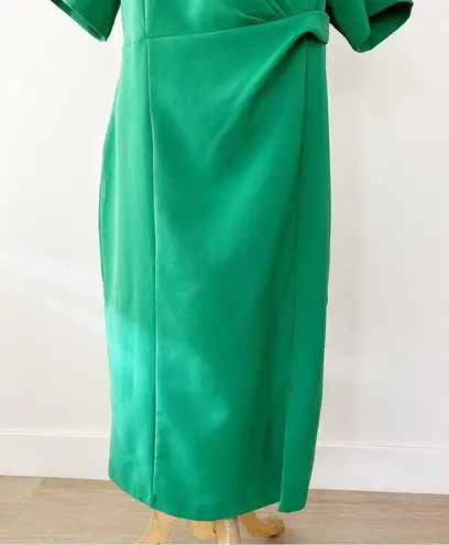 Eloquii Green Twist Front Sheath Dress | 18