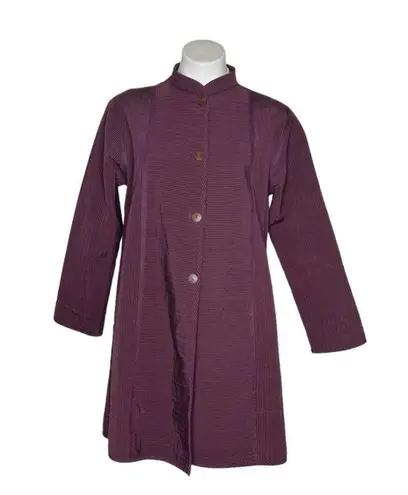 REVERSIBLE Coat Lightweight Nehru Collar Maroon Wine Color LAGENLOOK Fits M