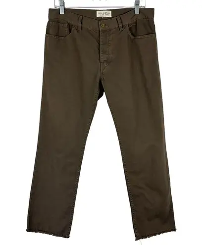 Nili Lotan Boyfriend Pant Straight Leg Mocha Brown Size 27 See Measurements