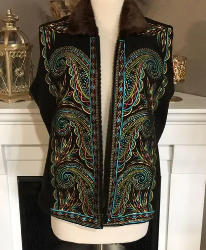 Bob Mackie Wearable Art Embroidered Fleece…