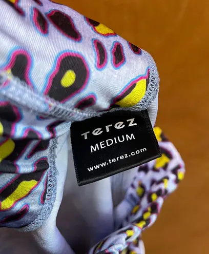 Terez metallic cheetah bike shorts