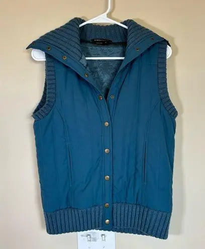 BCBGMAXAZRIA  Women's Snap Collared Vest Blue‎ Medium