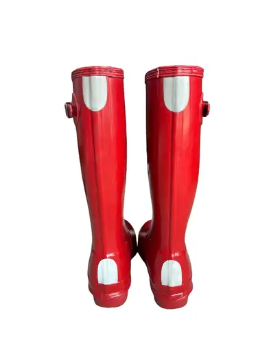 Hunter Original Gloss Rain Boots in Military Red