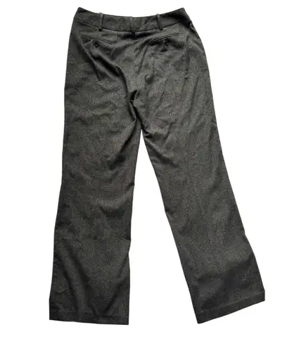 Larry Levine High-Waisted Wide Leg Trousers Size 10 Dark Gray Herringbone