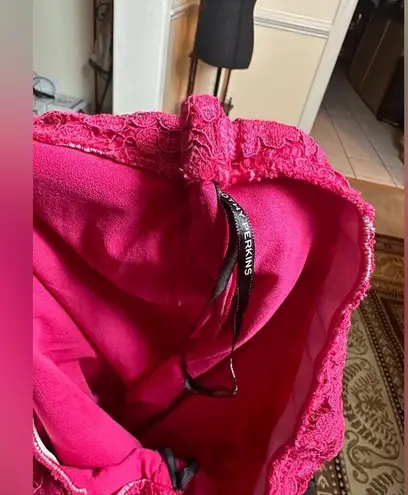 Dorothy Perkins Hot Pink Lace Straight Pencil Skirt