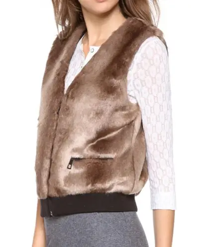 Club Monaco Natasha Faux Fur bomber vest size S