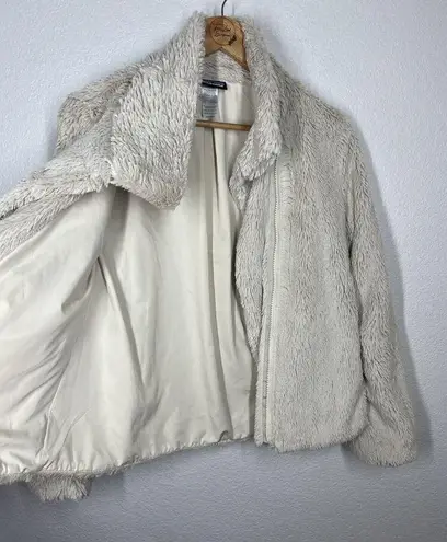 Patagonia  Jacket Womens XS Cream White Pelage Coat Faux Fur High Pile Teddy