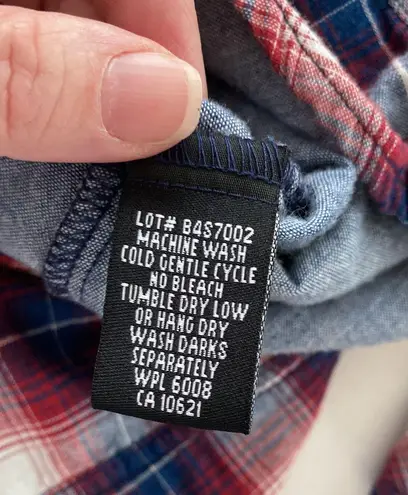 Rock & Roll Cowgirl shirt button down Pearl snap buttons long sleeve Size large